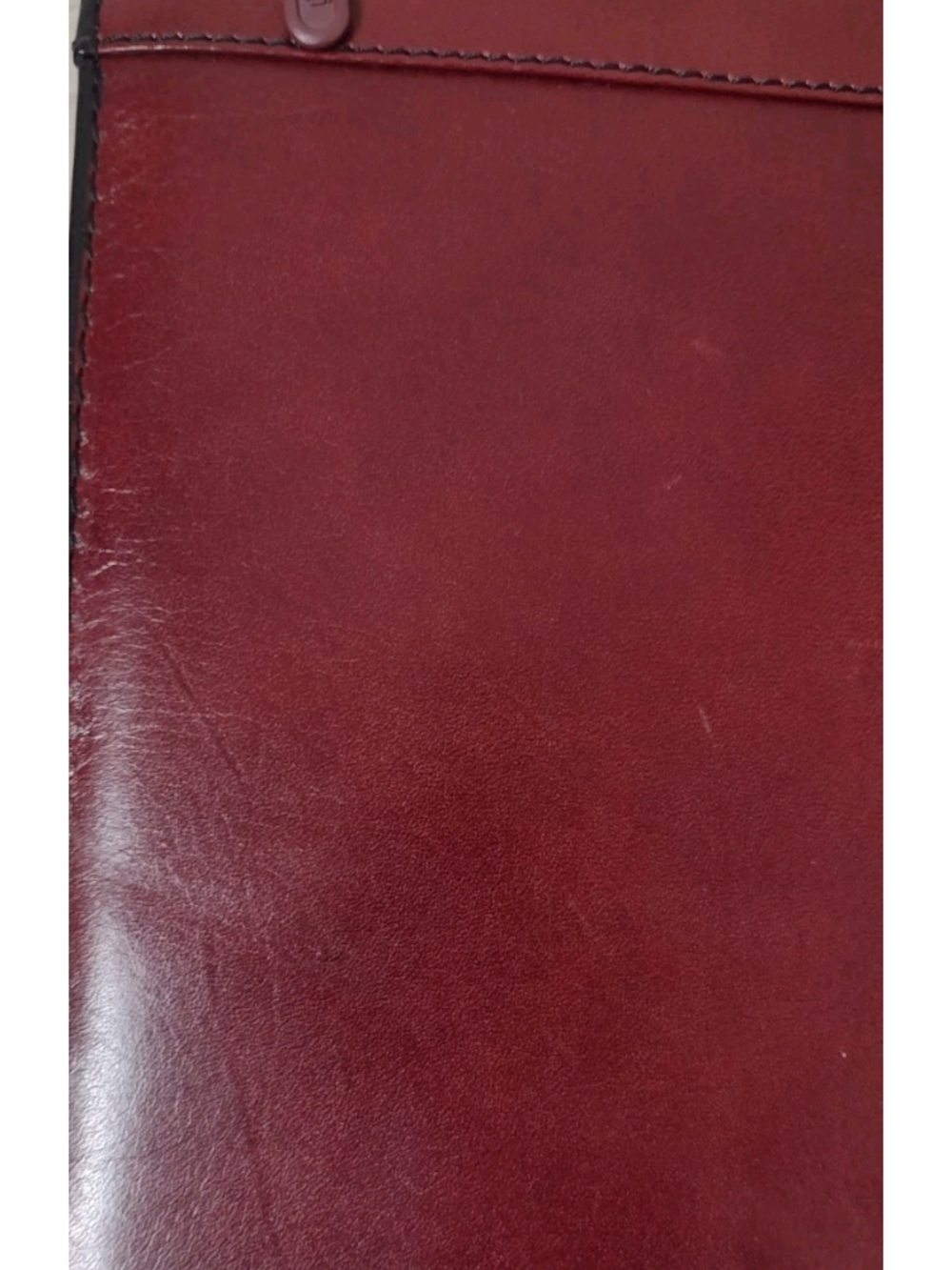 Classic Burgundy Leather Briefcase with Gold Hardware - Picture 14 of 16